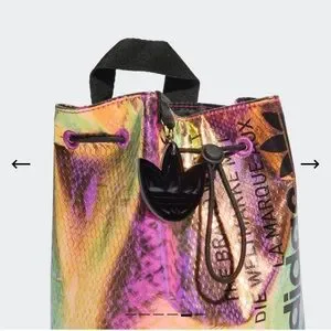 ADIDAS Luxe Iridescent Snakeskin Drawstring Mini Bucket Backpack Backpacks adidas Backpack Mini Pu Multicolor (H32366) | Footshop main image 3